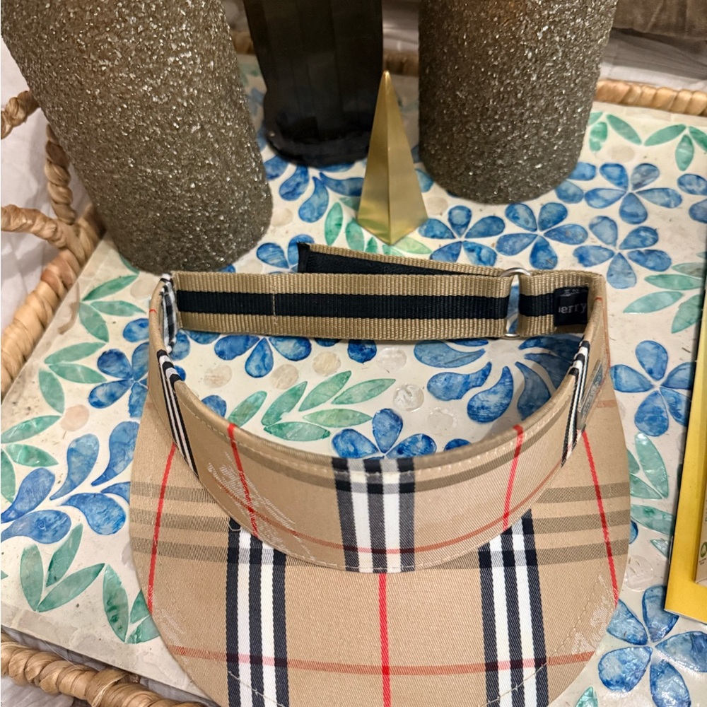Burberry Tan Plaid Visor - Picture 2 of 10